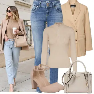 Outfit sa Plava/SvjetloPlava Hlače Traper Tajice/Skinny Hlače/rupa hlača/Motociklistička hlača/Hlače s Prorezom/Jeggings LTB "Proljetni Outfit"