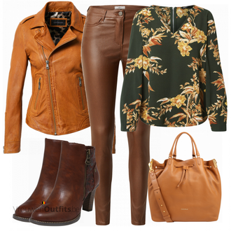 Outfit met rood Broek Soyaconcept "Herfstlook voor modieuze vrouwen"