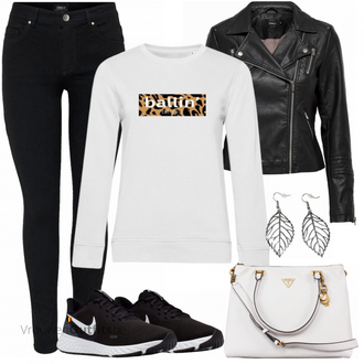 Outfit met blauw Sportschoen Nike "Herfstkleding"