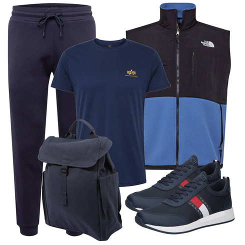 DunkelBlau/Blau Bluse Große Größe/T-Shirt Training/Funktions T-Shirt/Kurzarm T-Shirt/Ausgefallenes T-shirt/Shirt & Top Große Größe Alpha Industries kombinieren