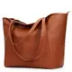 KALIDI Handtasche Damen Shopper Tasche Tote Bag PU Leder Große Schultertasche mit Reißverschluss für Arbeit,Einkauf，Schule