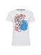 TOM TAILOR DENIM T-Shirt Tee with Tigerflowermix print mischfarben / weiß