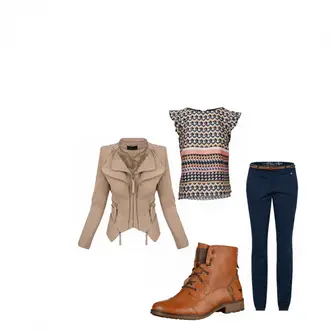 Outfit mit Khaki/Beige/Braun/Grau Cargo Rock/Minirock/Hosenrock/Lederimitatröcke/Leder Minirock/Lederröcke Rock Creek Selection "KhlimFrhling"