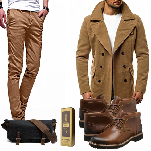 Braun Overall/WinterMantel/Winter Parka OZONEE kombinieren