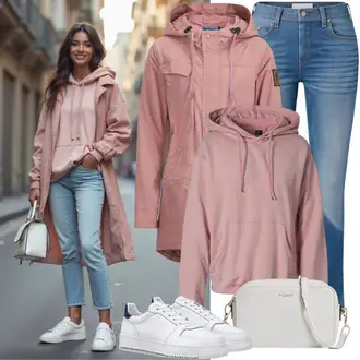 Wasserdicht Outfit mit Rosa 2in1 Jacke/Winter Parka/Funktionsjacke/Frühlingsjacke/Parka-übergangsjacke/Regenjacke CRAGHOPPERS "Perfekt für den Frühlings"