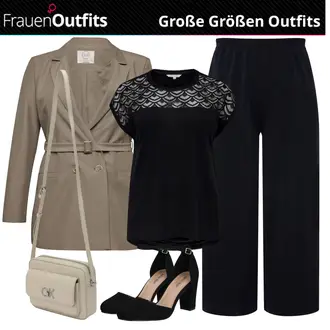 Mit Gürtel Outfit mit Braun/Khaki/Grau/Beige Mantel/Trachtenblazer/Blazerjacke/Boyfriend Blazer/Cargoblazer/Lässiger Blazer/Lederjacke/Zweireiher Blazer/Eleganter Blazer/Longblazer/Oversize Blazer/Lederjacke für Männer guido maria kretschmer curvy "Große Größen Outfits fürs Büro"