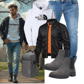 Normale Passform Outfit mit The North Face "Freizeit Outfit"