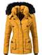 Marikoo Damen Winter Jacke Steppjacke Vanilla Gelb Gr. M