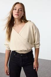 Stone Regular/Normal Pattern Hooded Flexible Knitted Sweatshirt