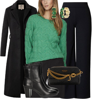 Slim fit Outfit met zwart/wit/purper Women's Trenchcoats/Wintermantel Lange Winterjas/Wollen Mantel/Wollen Winterjas/Trenchcoat/Militaire Mantel/Lange Mantel/Lange mantel/Geklede Mantel/Slip Jas versano "Outfit voor de winter"