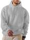 JMIERR Herren Hoodie mit Taschen Freizeit Baumwolle Sweatshirts 2024 Langarm Kordelzug Kapuzenpullovers Grau M