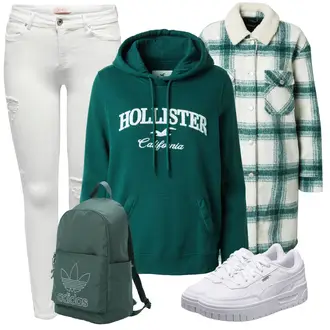 Outfit sa Crna Hollister "Zimski outfit"