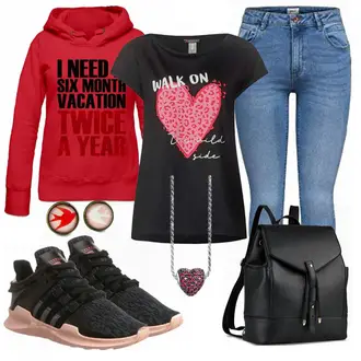 Outfit mit Blau Sneaker Jack & Jones "Adidas Sneaker"