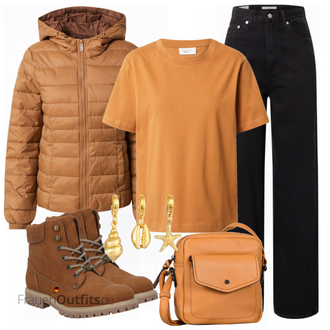 Outfit mit Rot Stiefel Tom Tailor "1Cooles Herbst Outfit"