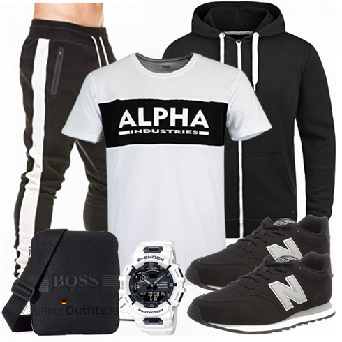 Grau T-Shirt Alpha Industries kombinieren