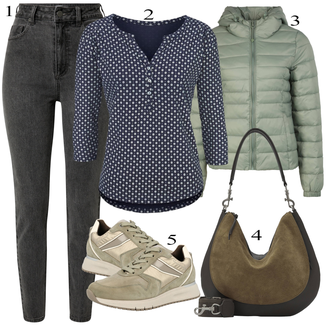 Casino Outfit sa Tamnoplava/Plava/Siva/Ljubičasta Bluza s gumbom/Engleska Bluza s Broderie/Bluza s Uzorkom/Dječja igračka/Bluza s Printom Lascana "Jesenski Outfit"Look: Banka, Pričest, Hawaii, Fašnik, Ceremonija, Brvnare, Casino, dan na plaži, Sprovod, Večera, Coachella, Posebne prigode, Bazen, Bar, Ramazán bájram, Potvrda, Gala, Tulum, Škola