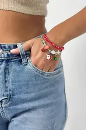 Santa Claus Christmas bracelet with bag