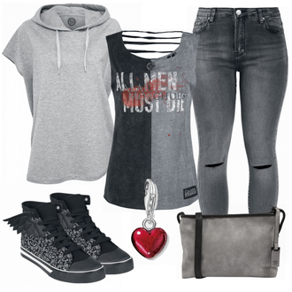 Outfit mit Blau Top Game of Thrones "Red By EMP"