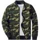 KEFITEVD Leichte Sommerjacke Herren Bomber Blouson Frühling Sommer Herrenjacke Übergang Jacke Herbst Windbreaker Armeegrün-Camo M