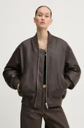Usnjena bomber jakna enska, rjava barva, 6L4LJ0460000