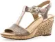 Gabor Damenschuhe 82.824.18 Damen Sandaletten, Sandalen, Sommerschuhe, Strandschuhe, mehr Raum Dank Comfort-Mehrweite Beige (beige/rame (Grata)), UK 3