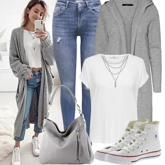 Hochzeit Outfit mit Grau/Hellgrau/Creme/Khaki/Blau/Weiß Sneaker Mit Seitlichem Reißverschluss/Canvas-Sneaker Converse "Perfekt für die Freizeit"Look: Hochzeit, Schule, Pop Konzert, Standesamt