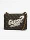 Tmav hnd dmsk kabelka Guess Abey Convertible Xbody Flap