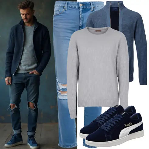 Wolle Strickjacke Brax kombinieren