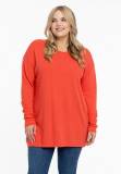 Rote Longpullover aus Strick image