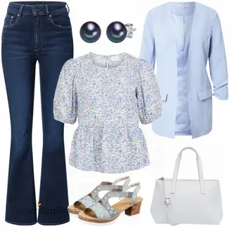 High waist Outfit mit T-Shirt G-Star Raw "Verspielter Freizeitlook"