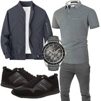 Outfit mit Grau LIUPMWE "Casual Business Outfit"