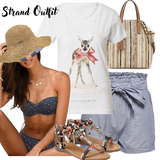 Gestreift Shorts Outfits für Damen image