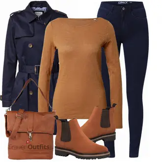 Outfit mit Braun Marc O'Polo "Schönes Frühlingsoutfit"