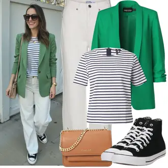 Na Procházku Outfit s Hnědá/Béžová/Bílá MICHAEL Michael Kors "Jarní Outfit"Look: Pracovní, Východ, Jízda na koni, Na Procházku