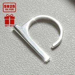 1pc Women's Fashion Personality Ring Simple Neutral One-line Opening Adjustable Hand Ring 3.3 Grams 925 Silver Symbolizes And Suitable For Daily