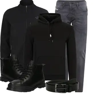 Winter Outfits Kate mit Schwarz Frauengürtel Ohne Schnalle/Ledergürtel/Klassische Gürtel/Casual Gürtel/Breiter Gürtel About You "Perfekt für den Winter"
