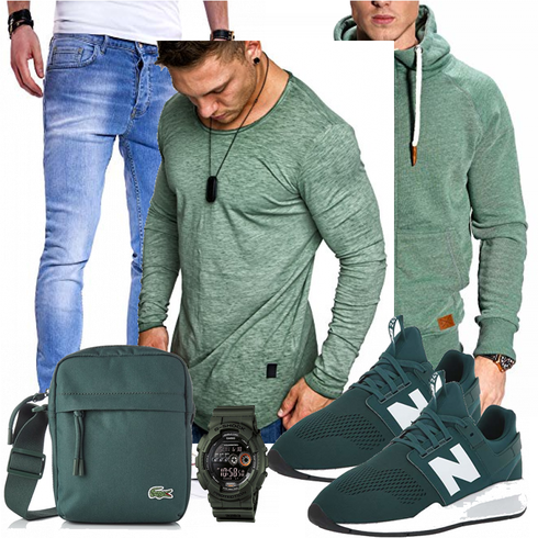 Türkis Schuh New Balance kombinieren