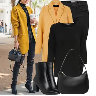 Mit Absatz Outfit mit Schwarz SommerStiefelette/Vintage Stiefelette/High Heels Stiefel/Gefütterte Stiefelette/Klassische Stiefelette/Leder Stiefelette/Spitzer Stiefel "Outfit für den Frühling"
