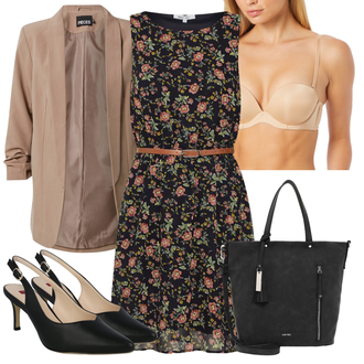 Lang Outfit mit Braun/Beige/Grau Mantel/Bluse und Tunika Tunika/3/4 Bluse/Blusenbody/Bluse mit Stehkragen/Business Bluse/Longbluse/Offene Bluse/Blusenblazer/Boyfriend Blazer/Eleganter Blazer/Longblazer/Oversize Blazer Pieces "Stylische Sommerlaune"