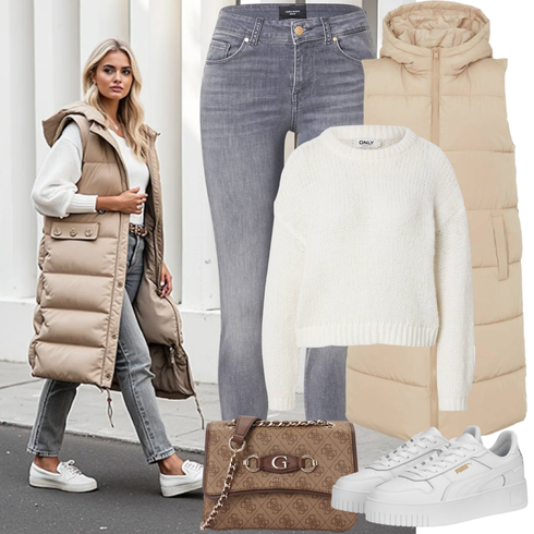 Comment poter Beige/Kaki/Marron Robe Grande Taille/Parka grande taille Pieces avec Beige/Kaki/Marron Robe Grande Taille/Manteau Parka grande taille Pieces