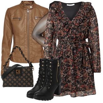 Plateau Mit Absatz Outfit mit Schwarz SchnürStiefelette/Stiefel Mit Reißverschluss/Gefütterte Stiefelette/Klassische Stiefelette Mustang "Perfekt für die Arbeit"