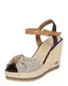 TOM TAILOR Keilsandalen Stripes high navy / braun / weiß