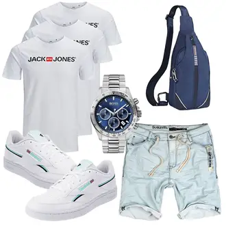 Club C Outfit mit Grau Reebok "Freizeit Outfit"