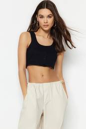 ern bustier s knoflky, pilhav, super krtk, z prun pleten bavlny