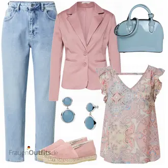 Stoff Outfit mit Rosa/Lila Mantel/Blazerjacke/Lässiger Blazer/Lederjacke/Baumwoll ­Blazer/Eleganter Blazer/Strick­blazer/Kurzblazer/Lederjacke für Männer/Lederjacke Cream "Lössiger Alltagslook"