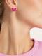 GUESS Ohrringe pink / silber