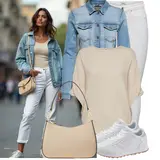 Outfiti s bijelim trapericama image