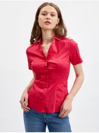 Red Ladies Short Sleeve Shirt - Women