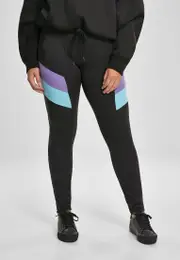 Women's Color Block Leggings Black/Ultraviolet