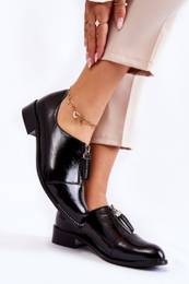 Lacquered Fashionable shoes 2532 Black